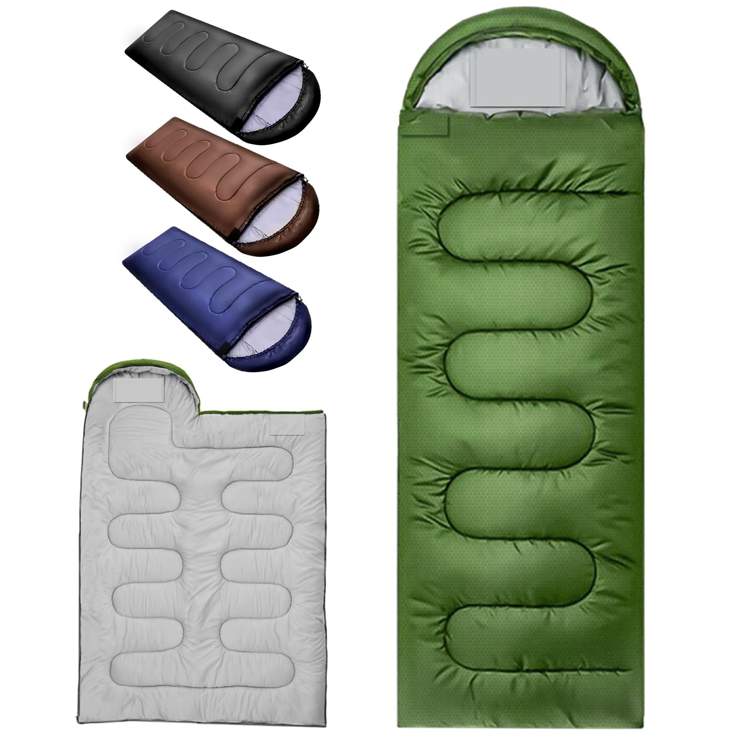 

Спальный мешок для лета и зимы Новый 230T Многофункциональный Спальный 1 кг Легкий Удобный Температурный диапазон Полностью Включает Хранение Идеальный зелёный