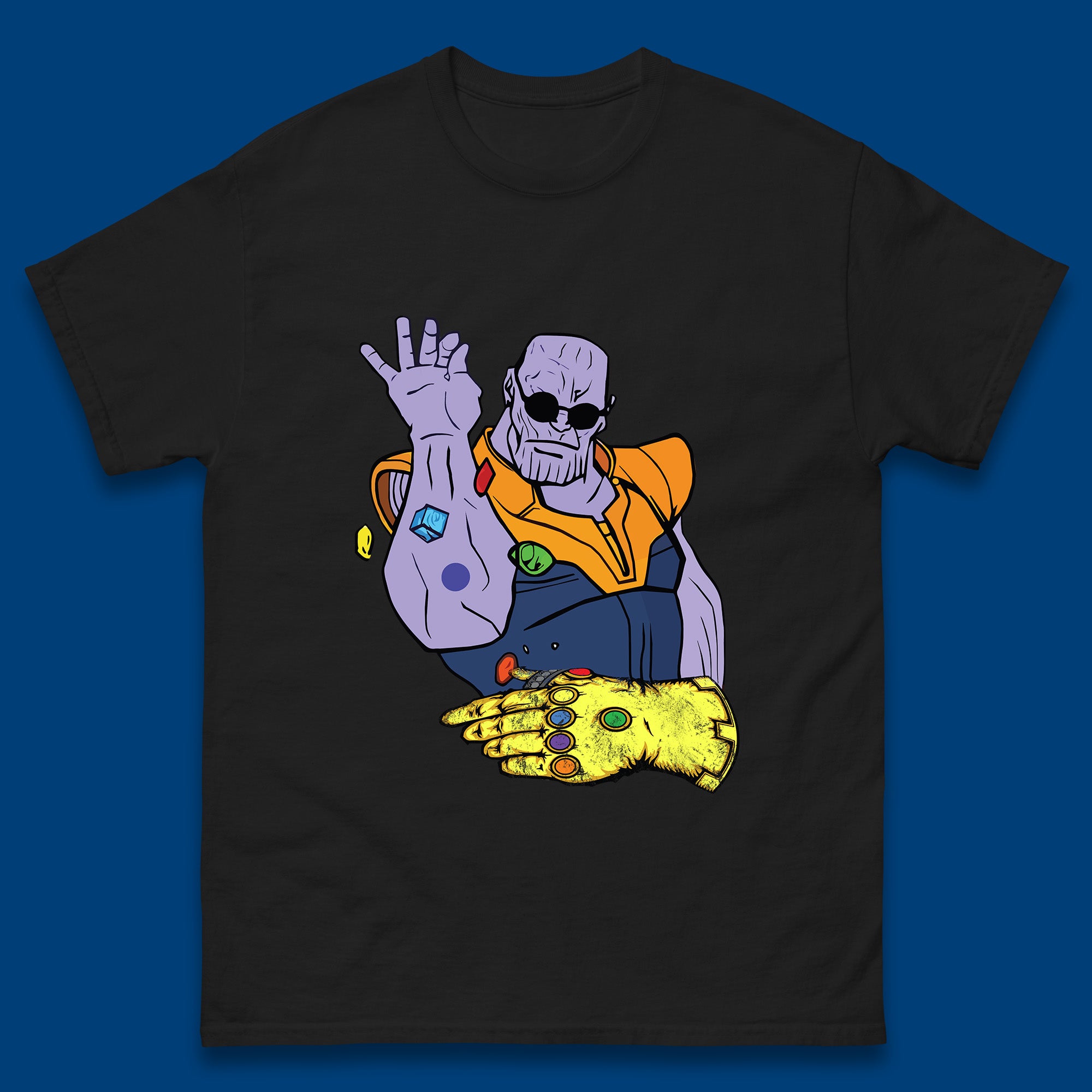 Thanos Infinity Stones Bae Avengers Infinity War Salt Bae Thanos Spoof Marvel Comics Infinity Gauntlet Mens Tee Top XL