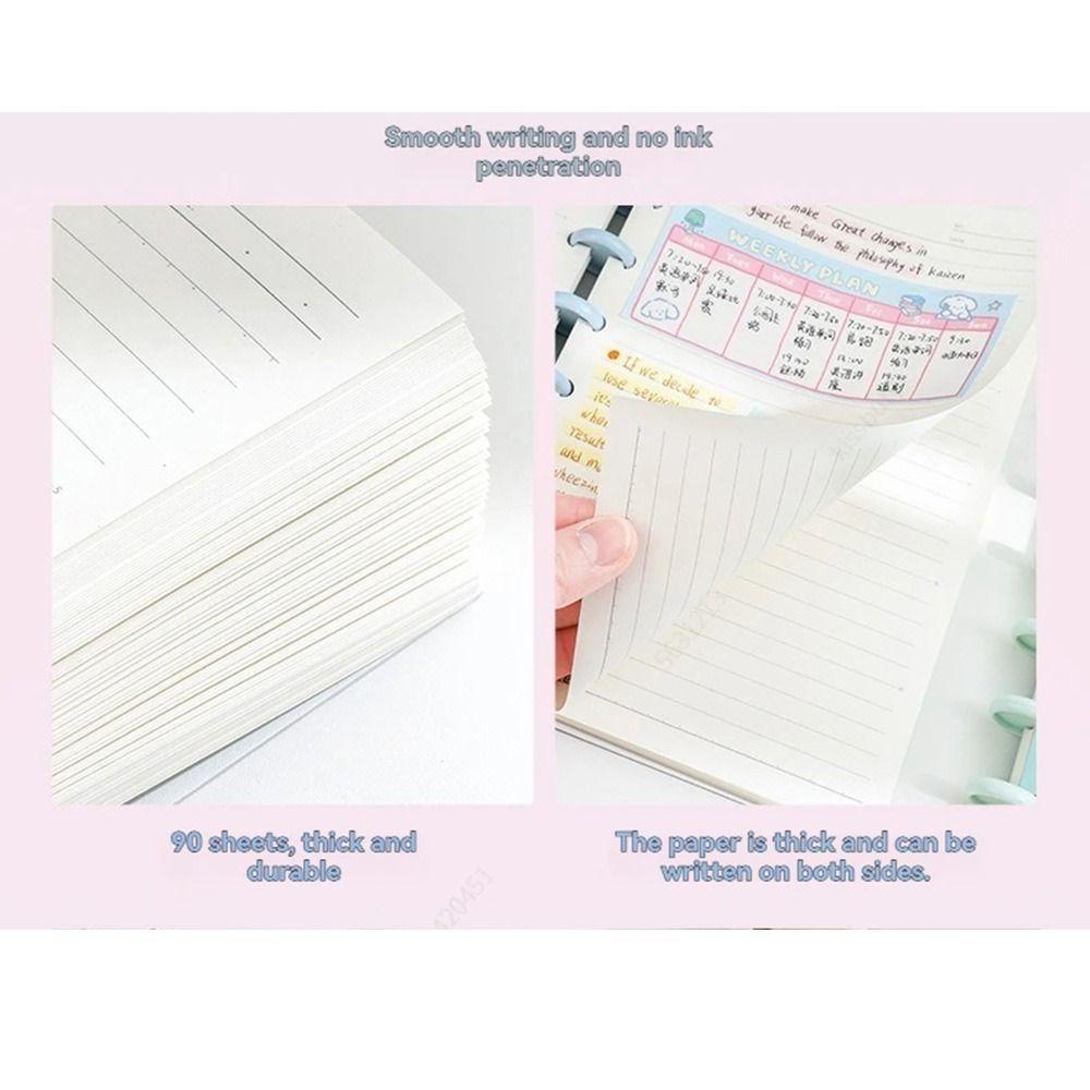 Creative A5 Loose-Leaf Book Cartoon DIY Binder Journals Mushroom Buckle Hole Notebook Writing