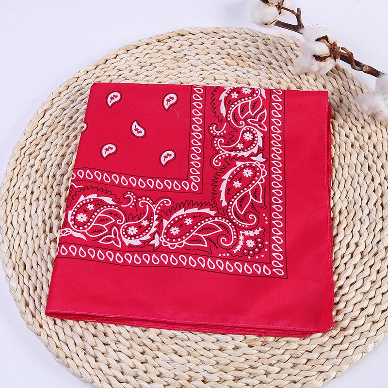 New Fashion Hip Hop Bandana Square Scarf Black Red Headband Printed for Boys/Girls Hair Accessories Hair Scarf