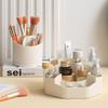 Dual Rotating Pen and Makeup Holder: Two-in-One Desktop Organizer for Pens, Brushes, Lipsticks, and Stationery.