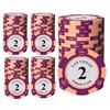 East Leaf Poker Chips, Clay Casino Chips, Double-Sided, Single Chip, Set of 100, with Metal Inserts, Premium Quality, Authentic Design for Card Games