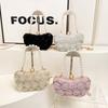New Lace Flower Evening Bag Pearl Chain Clip Shell Bag Women Crossbody Bag