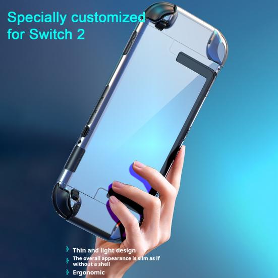 Protective Case Handheld Game Console Protector Shockproof Impact Resistant Precise Fit Transparent Protective Cover for Switch 2