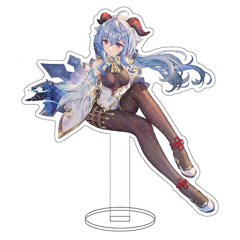 Barbatos Genshin Impact Keqing Barbara Acrylic Figure Stand Decoration Display