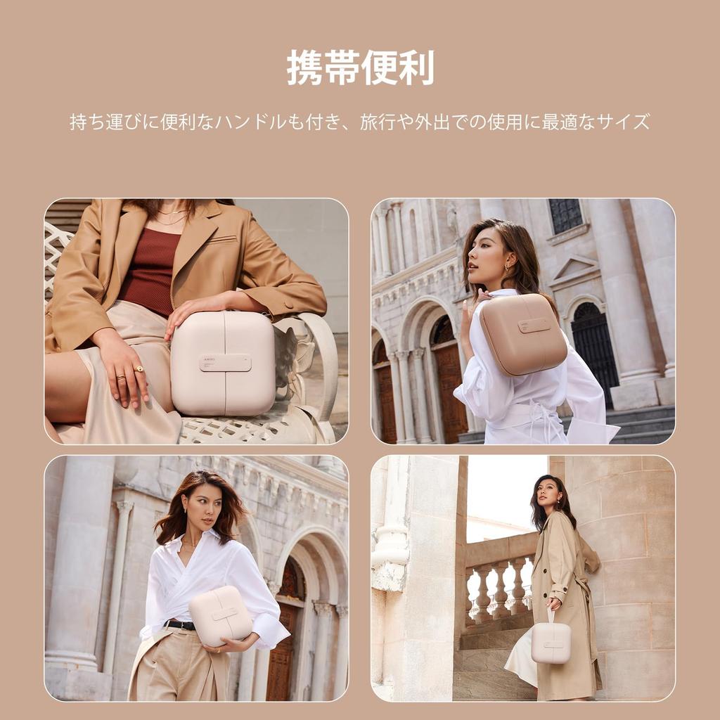 AMIRO Makeup Box with LED Innovative Cosmetic Storage Case LED Makeup 5 Brightness Memory USB M2 Mirror, 2-in-1 & 6.5-inch Mirror, Multi-Purpose,