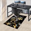 1pc. Luxury Golden Floral Rug for Home Decor, Office Carpet, Chair Cover, Outdoor Mat, Gift Item