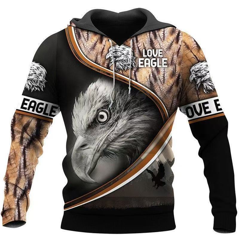Winter New Sweater European and American Style Lion Animal 3D Three-dimensional Printing Pattern Large Size Loose Sweater