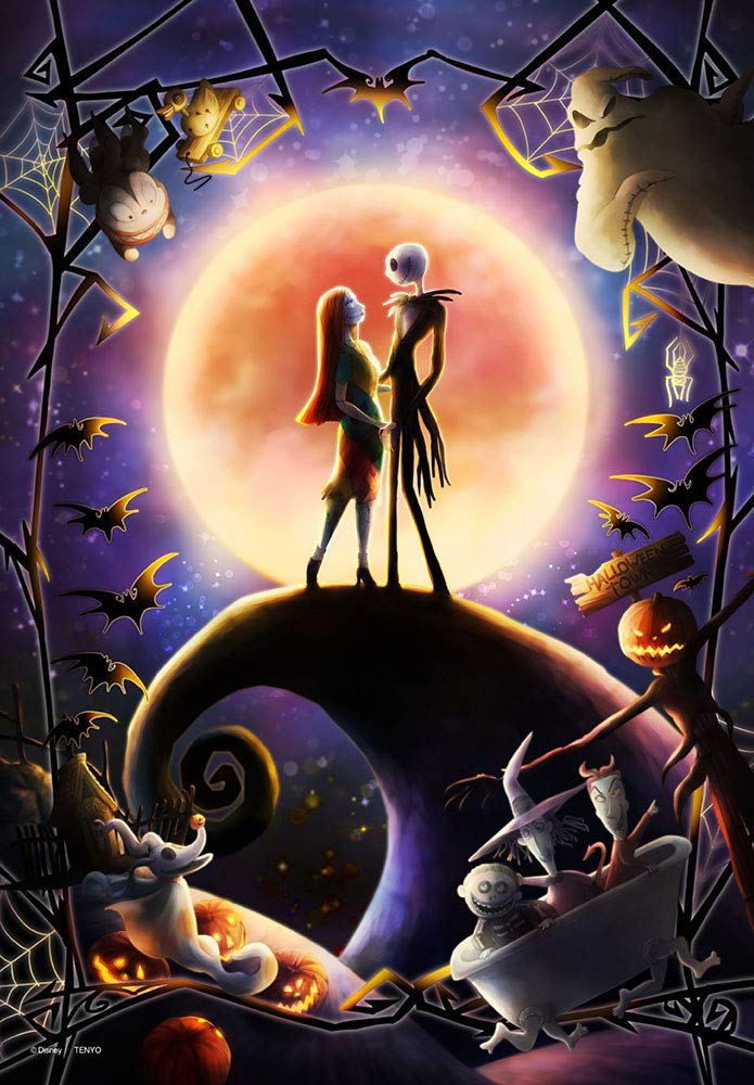 500-piece Jigsaw Puzzle, The Nightmare Before Christmas, Lovely Feelings, Gyutto Series [Pure White] (25x36cm)