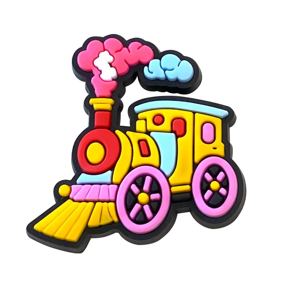 Cartoon Train Charms DIY PVC Shoe Decorations
