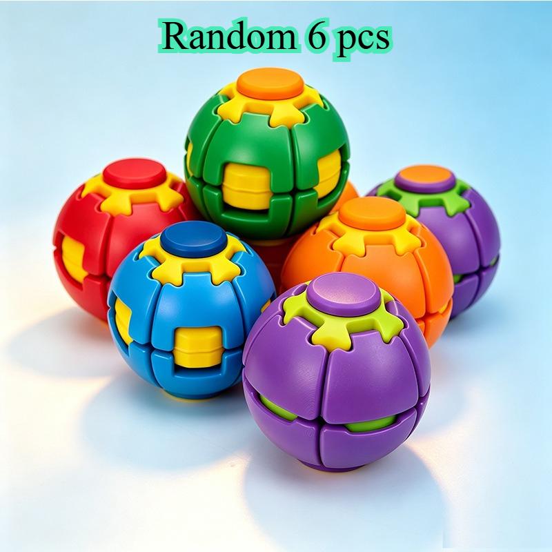 Kk 3D-gedruckter Press-to-Spin Fidget Ballone Click Verformbarer Fidget Spinner Ball, Sanft drehendes Stressabbau Sensorisches Spielzeug