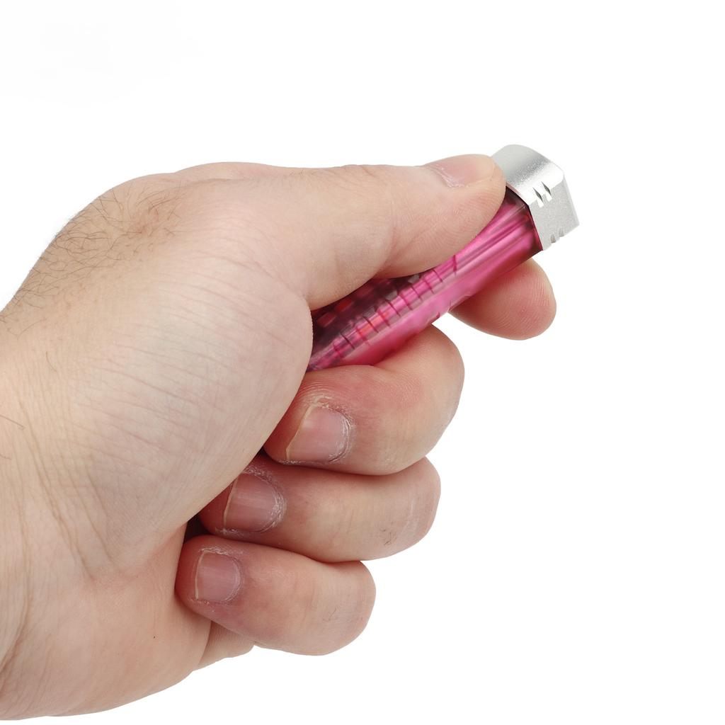 Portable Mini Keychain LED Light Torch Rechargeable IPX6 Type C Small Outdoor Keyring Flashlight 400LM Transparent Pink