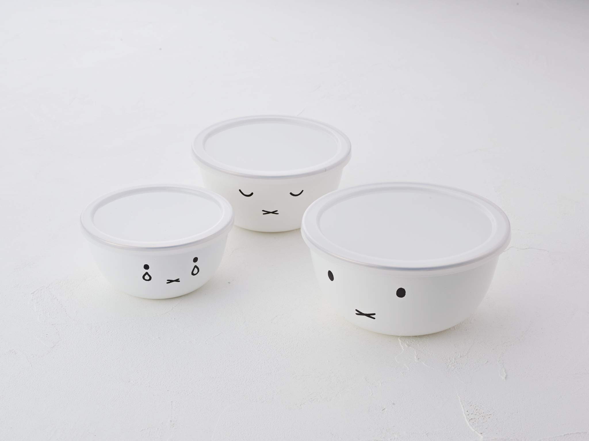 

Набор из 3 мисок для смешивания Fuji Horo, белый цвет, Miffy Face белый