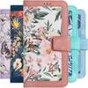 Flower Phone Case For Samsung Galaxy A73 S25 Edge S24 S23 S22 Ultra S21 Plus S20 FE Card Slot Woman Lady Flip Protect Cover
