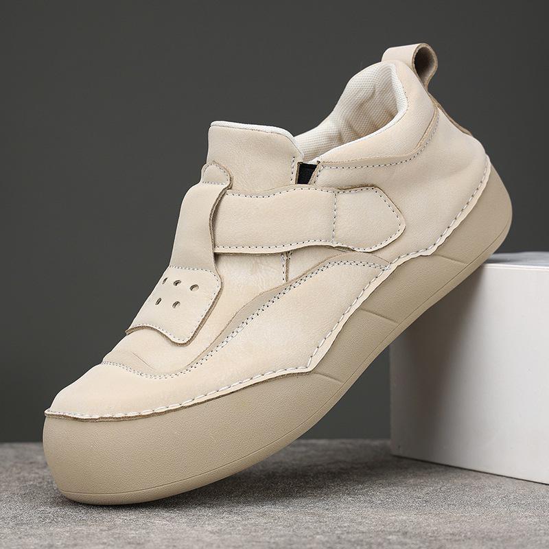 Damen Frühling 2026 Brot Schuhe: Weiße Schuhe mit dicker Sohle für Hosen mit weitem Bein, Lässiger Stil
