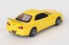 MINI GT Nissan Skyline R34 Lighting Yellow Finished Product 1/64 GT-R V-Spec (Right-Hand Drive)