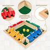 Wooden Dice Game Board, Family Party Fun Board Game, Multi-Color Chessboard Number Game, Ideal for Family Gatherings