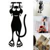 Hollowed-out Acrylic Black Kitten Bookmarks Cartoon Book Folder Cute Book Clip  for Reading Lovers