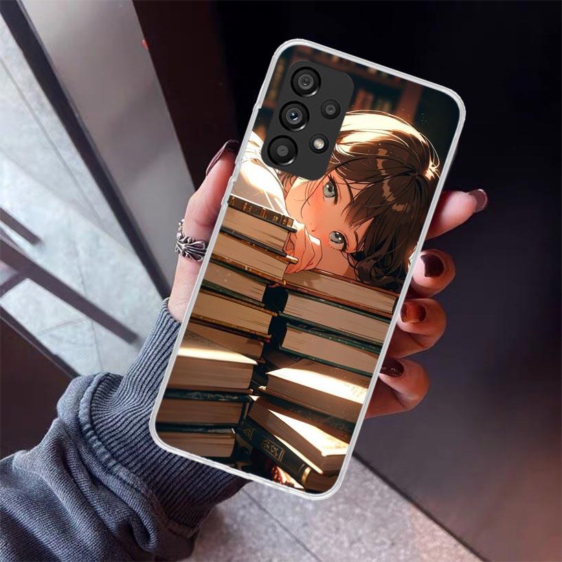 Read Books illustration Reading Phone Case For Samsung Galaxy A17 A16 A15 A14 A13 A57 A56 A55 A54 A53 A37 A36 A35 A34 A33 A26 A2