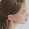 J.Lauren Bold Pebble Tweed Silver Ear Cuff M03942