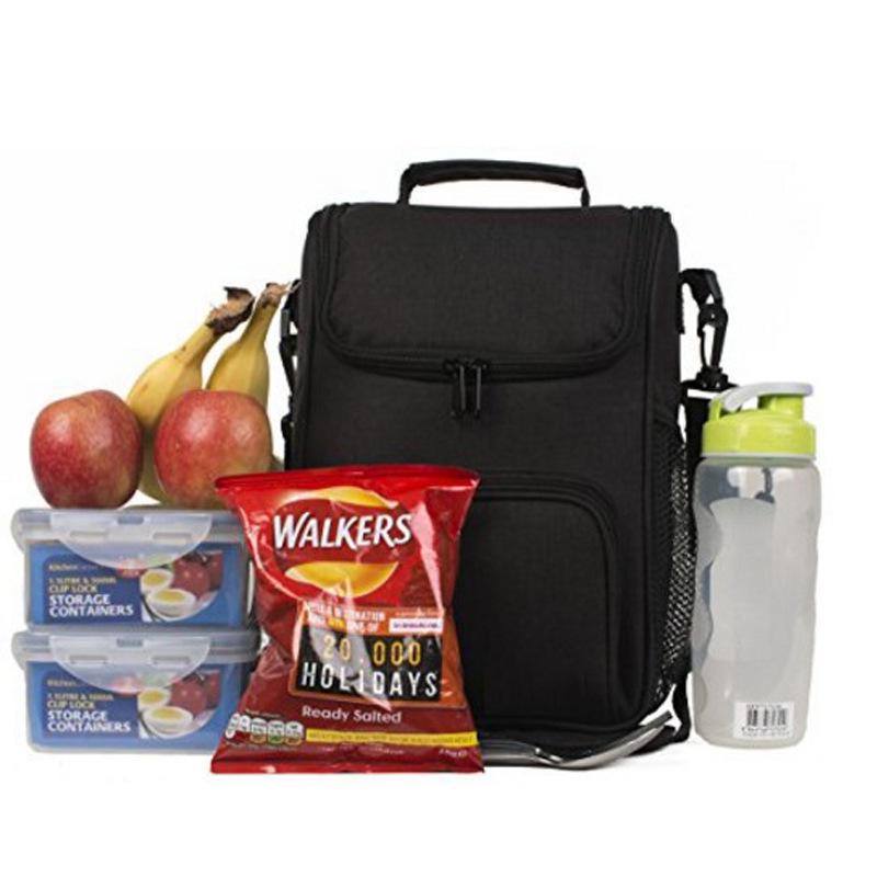 Oxford Cloth Insulated Large Capacity Student Crossbody Lunch Bag for Outdoor Picnic