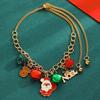 Christmas Women's Bracelet: European & American Creative Snowflake, Reindeer, Bell, Santa Claus Drawstring Design