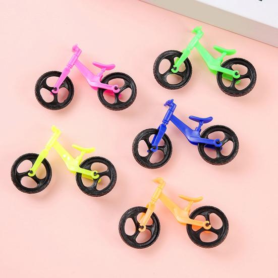 12Pcs Kids Mini Bicycle Model Movable Joints Plastic Bicycle Figurine Simulation Bike Toy Home Office Decoration Cycling Enthusiasts Gift