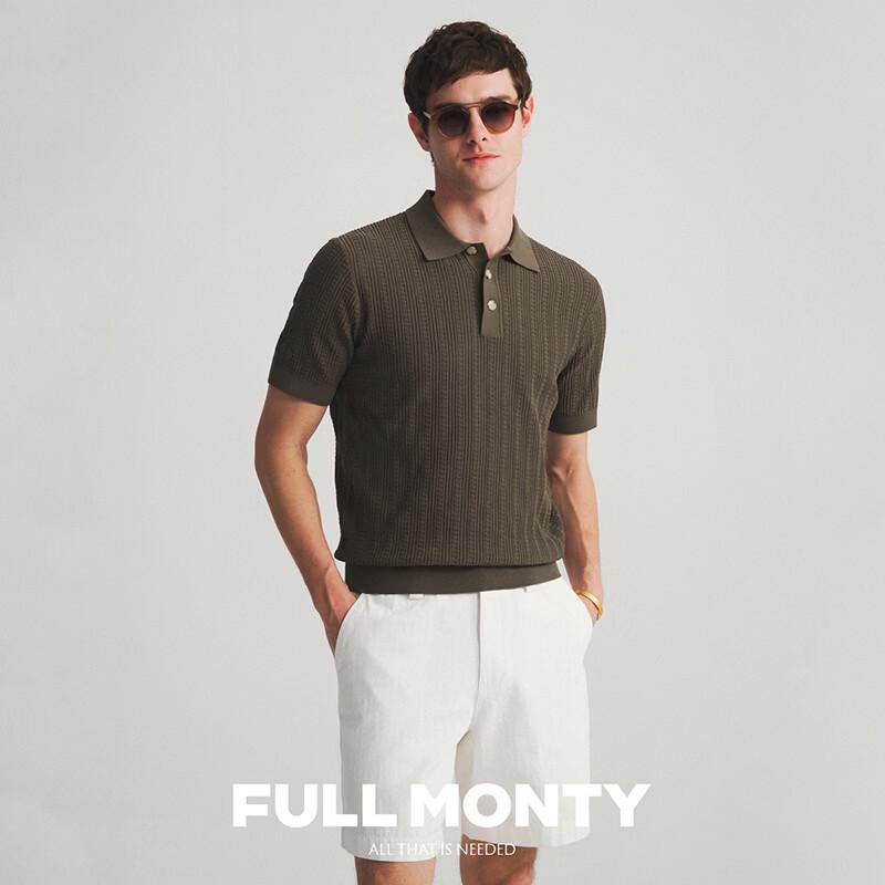 FULL MONTY Men s Cotton Knit Polo Shirt S