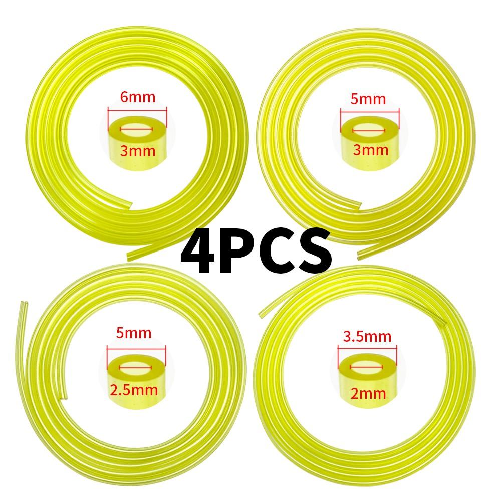 4Pcs Petrol Fuel Pipe Line Hose Replacement for Strimmers Trimmer Chainsaws Saw Blower Brushcutter Gas Line Pipe Hose Parts Tool