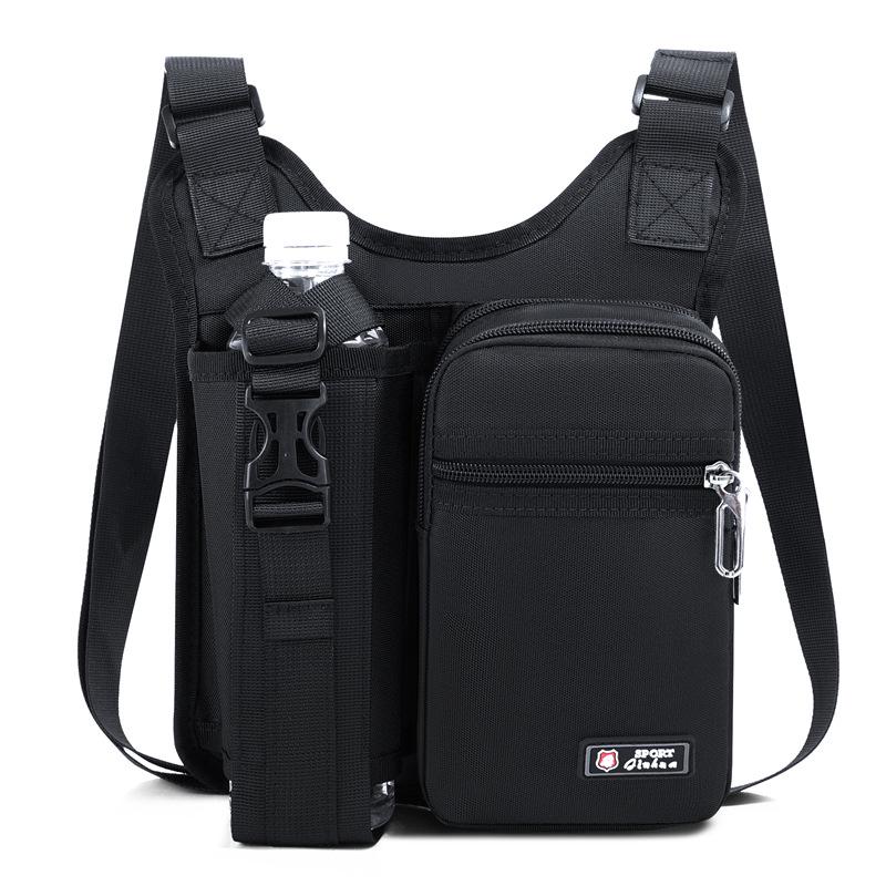 Men's Large Capacity Crossbody Sling Bag - Outdoor Casual Kettle and Mobile Holder, Water Bottle Bag, Oxford Cloth Single Shoulder Bag