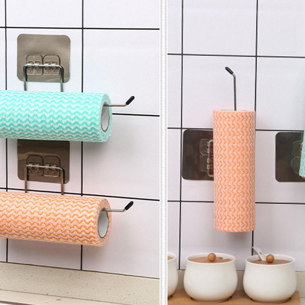 Suport pentru prosoape de perete agățat, suport pentru cârpe de vase de unică folosință, din oțel inoxidabil, bară pentru prosoape de hârtie pentru bucătărie și baie