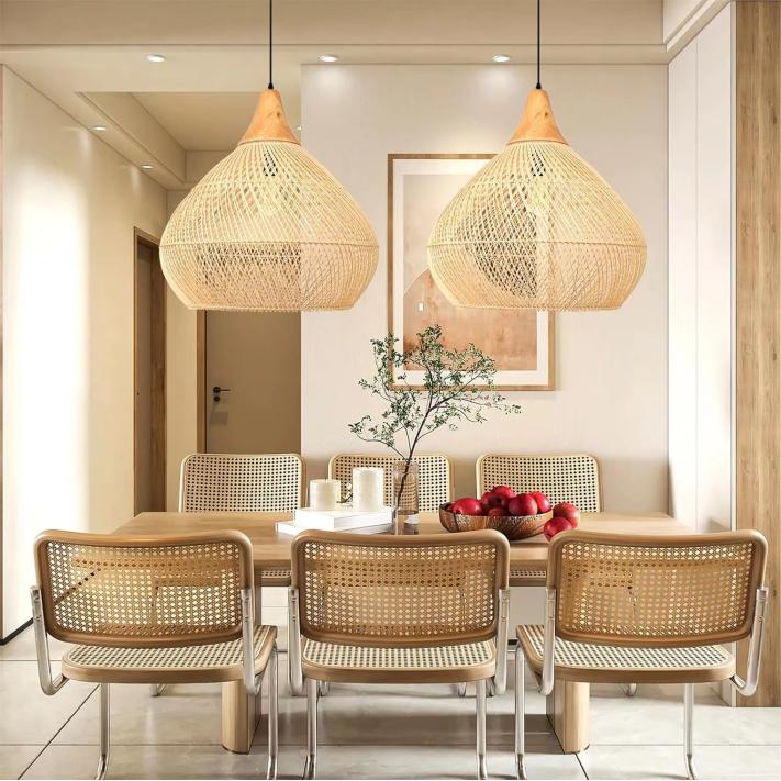 Modern Hot Selling Rattan Craft Chandelier Home Hand-woven Chandelier Suitable for Home Party Decoration Penant Lights
