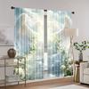 2pcs Shimmering White Angel Wings & Floral Curtains – for Kitchen   Caf   Office   Living Room & Bedroom Decor