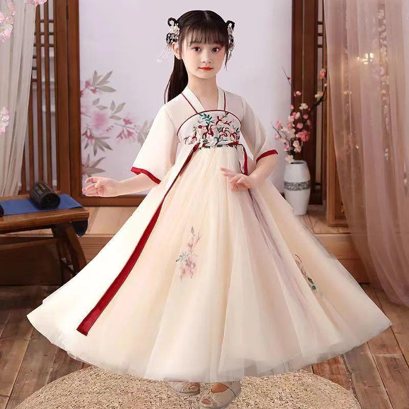 Girls' Chinese Hanfu Fairy Dress – Ancient Style for All Seasons
