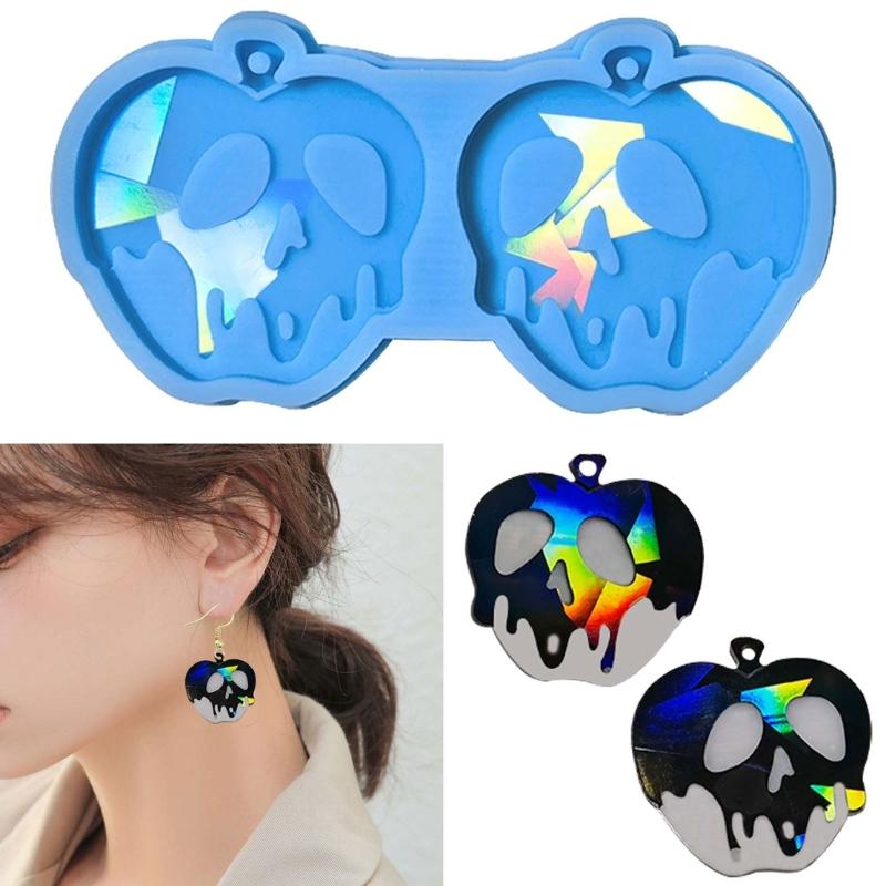 Licht und Schatten Schlüsselanhänger Silikonform Perforierbare Ohrringe Anhänger Handgemachte Form Valentinstag Geburtstagsgeschenk Schmuck