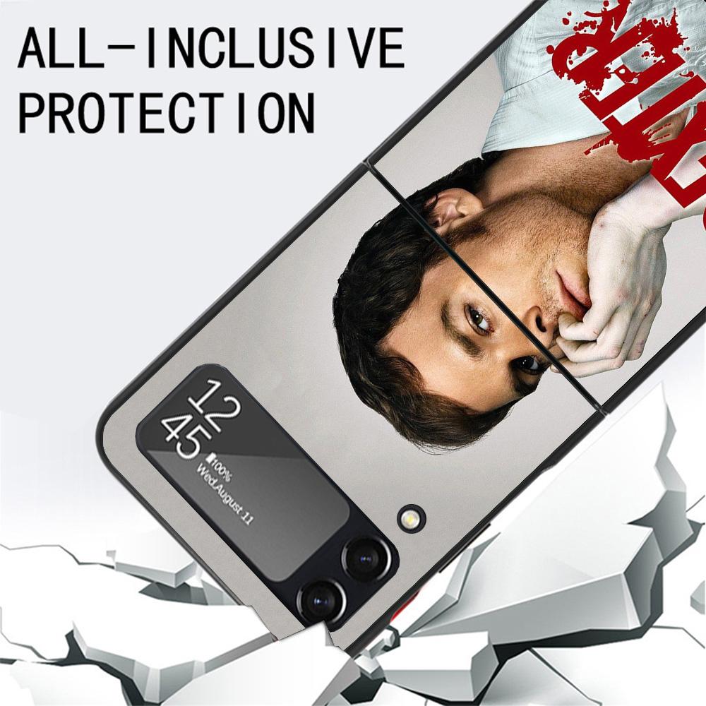 TV Show Dexter Morgan Black Phone Case For Samsung ZFlip7 ZFlip6 ZFlip5 ZFlip4 ZFlip3 5G Hard Protective Galaxy Z Flip 3 4 5 6 7