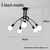 Modern Minimalist Industrial Ceiling Light - Creative Iron Pipe Design for Study, Bedroom, Living Room, or Children's Room