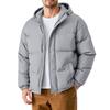 Men's Oversized Casual Down Jacket With Long Sleeves And Hood