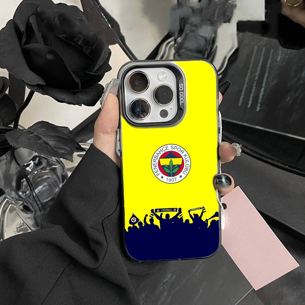 Cool O-Turkey Fenerbahce-s Pattern Phone Case For iPhone17, 16,15,14,13,12 Pro Max Black Candy Matte Shockproof Cover