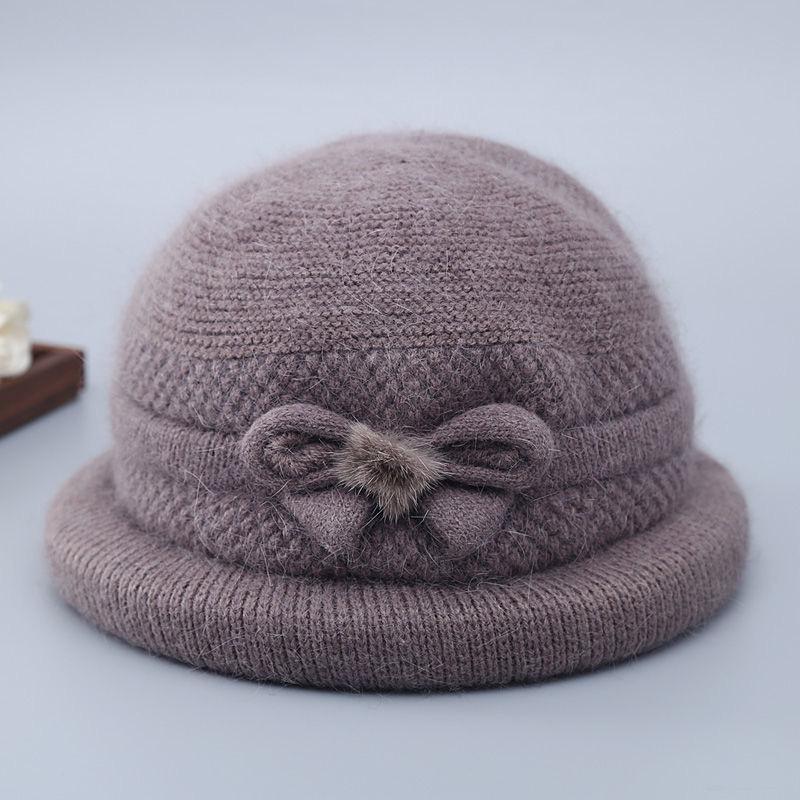 Women's Winter Wool Hat: Fashionable, Thick, Warm with Ear Protection for Middle-aged and Elderly