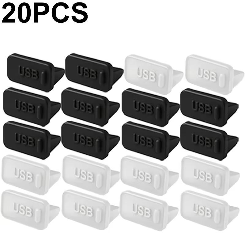 Xiaomi 60/40/20/10PCS USB A Dust Plugs for Laptop Notebook PC USB Charging Ports Protectors Silicone Dustproof Caps Dustplug Cover