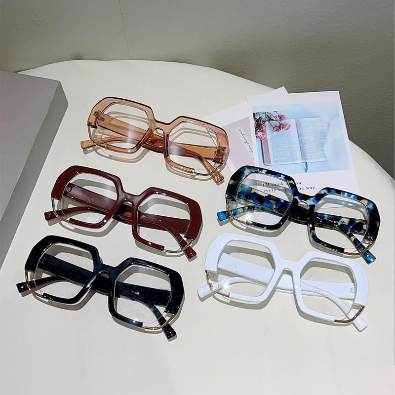Oversized Square Glasses Women New Fashion Blue Light Blockng Optical Frames Trendy Chic Brand Design Decor Eyewear