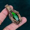 Green fire labradorite pendant copper wire wrapped pendant handmade jewelry real gemstone jewelry personalized gifts latest design pendant