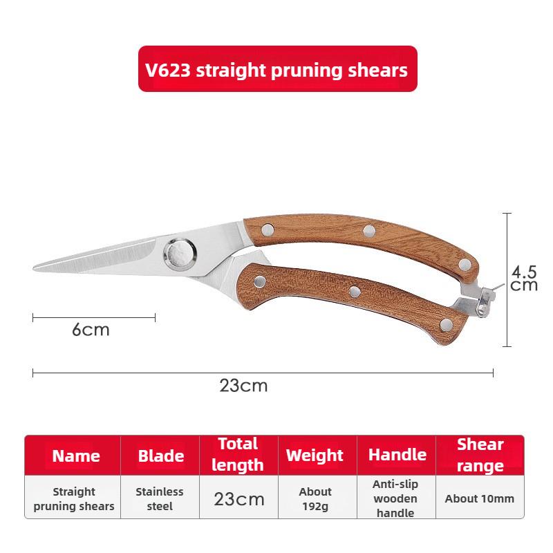 Professional Pruning Shears Multi-purpose Garden Trimming Fruit Picking Branch Tree Cutting Tools Stainless Steel Scissors