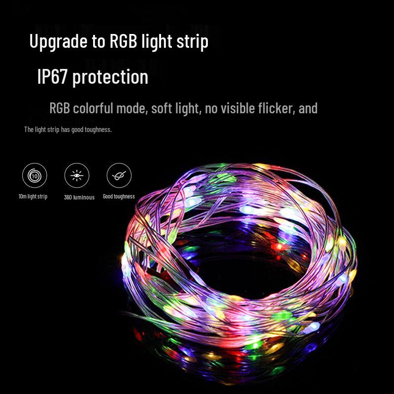 Rechargeable LED Camping Light Strip with Ultra-Long Battery for Outdoor Tents and Awnings