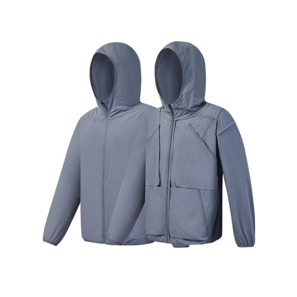 FILA Urban Explore Reversible Fashionable Casual Outdoor Hooded Jacket Men jackets Charcoal-Gray A11M628708FGY