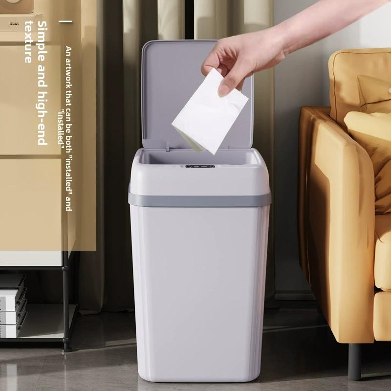 Cubo de basura inteligente con sensor automático para cocina baño sin contacto