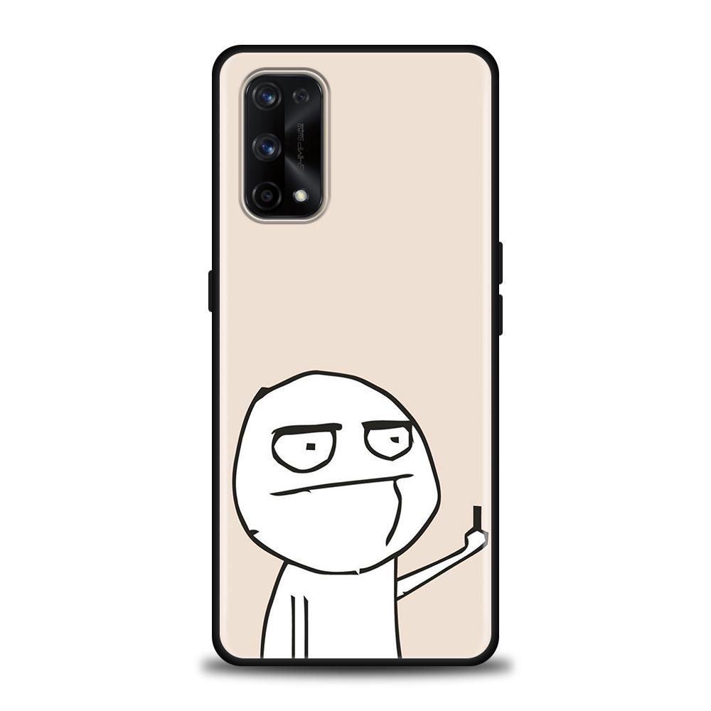 Funny Man Middle Finger Fucek Case For Realme C21Y C21 C25 C20 C15 C12 C11 GT Master Neo Neo2 5G Fundas Capa Silicone Soft Cases