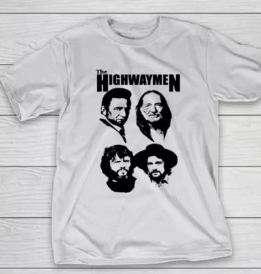 The Highwaymen Tour 1990 White Color 1side T-Shirt Unisex