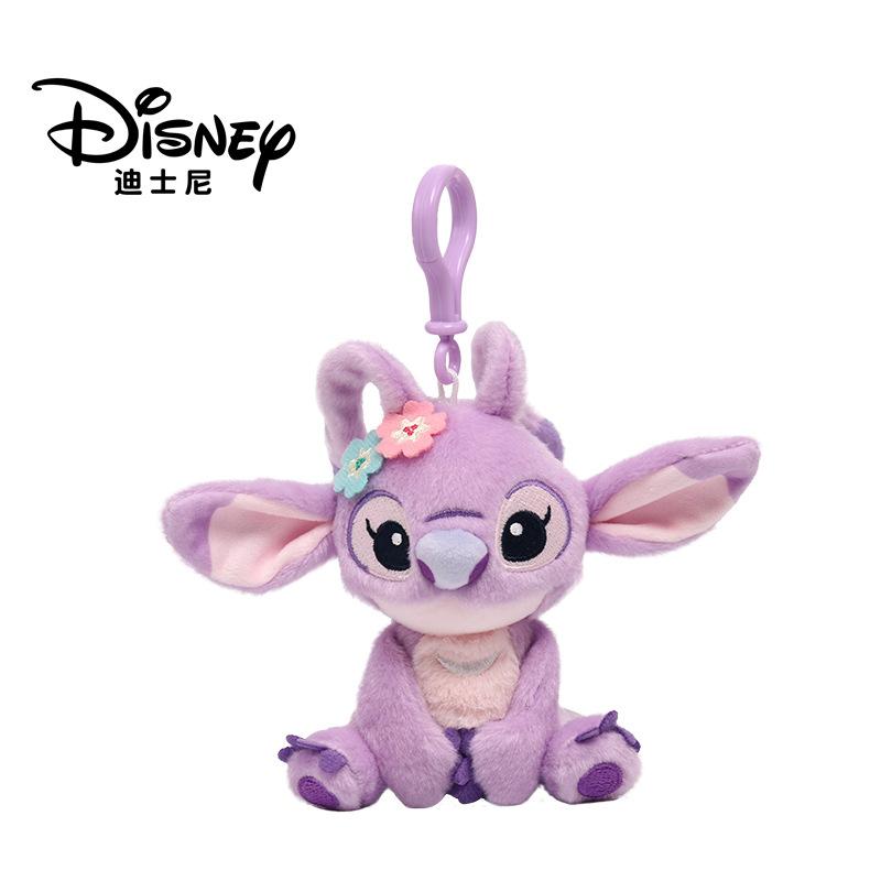 

Disneys Lilo Stitch Stitch Angel Plush Figures Purple Anime Dolls Cute Keychain Charms Birthday Gifts Room Decor A